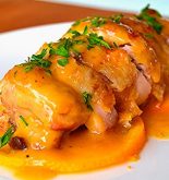 Pollo con salsa de naranja